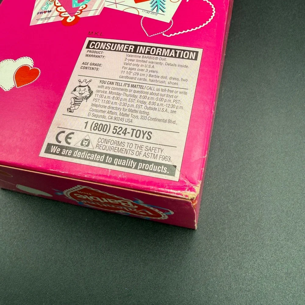 Barbie Mattel Valentine‎ Special Edition 1996 Red Heart Dress Doll 15172 NRFB